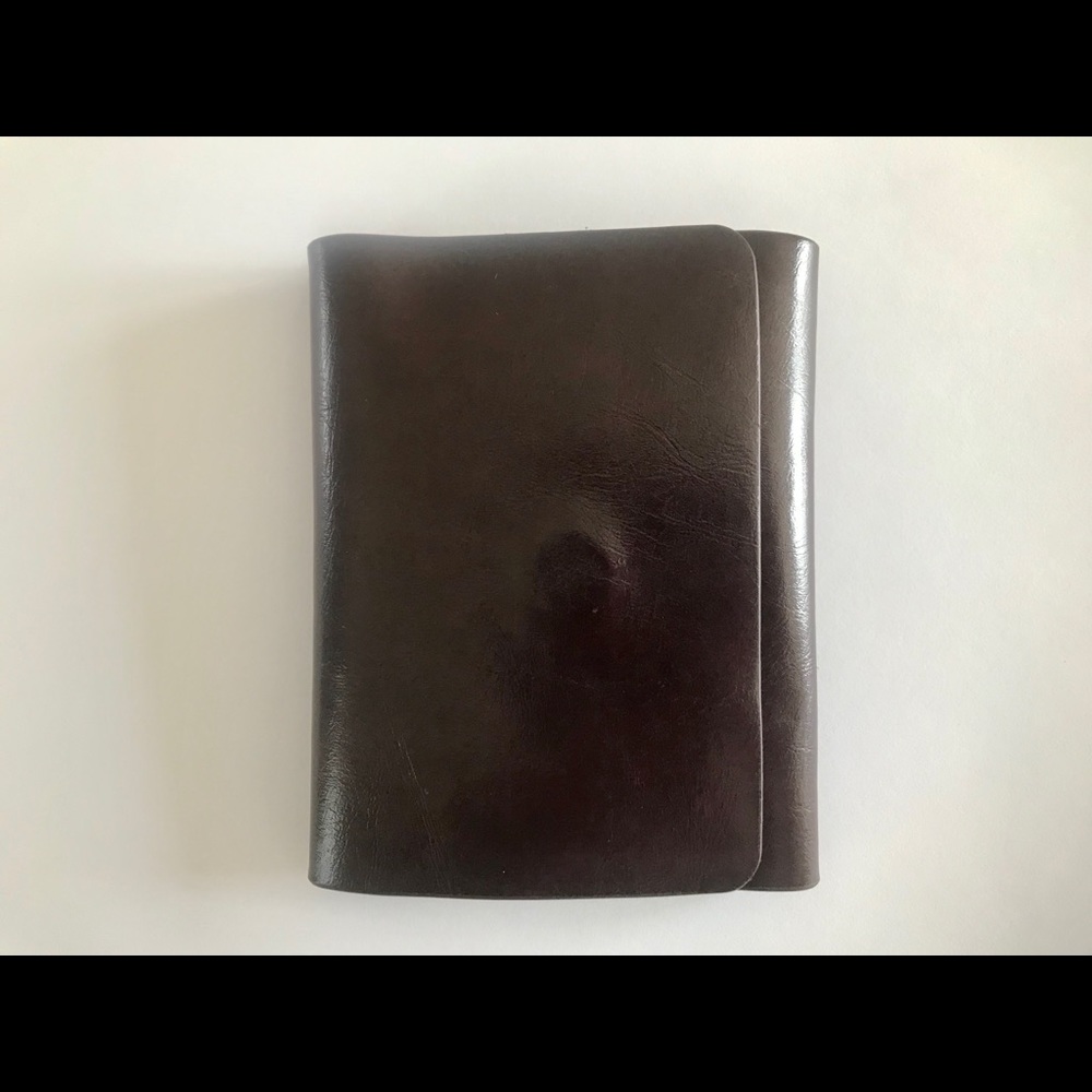 Genuine Leather Men’s Brown Trifold Slim Wallet